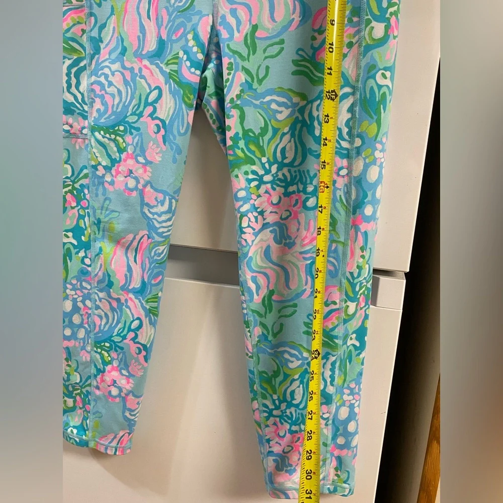 Lilly Pulitzer Seafoam Multicolor Floral Leggings - Picture 7 of 9